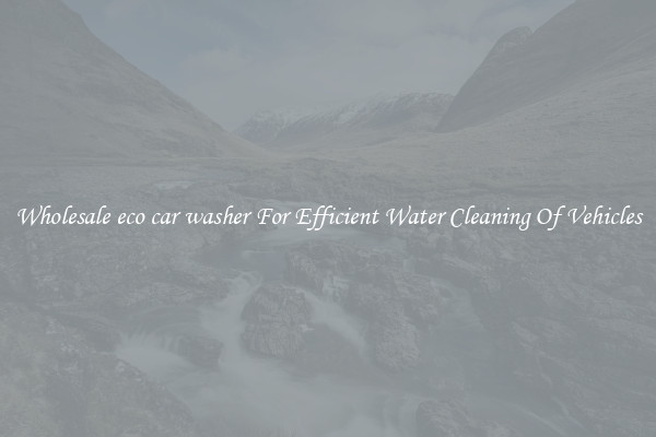 Wholesale eco car washer For Efficient Water Cleaning Of Vehicles