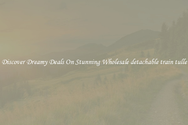 Discover Dreamy Deals On Stunning Wholesale detachable train tulle