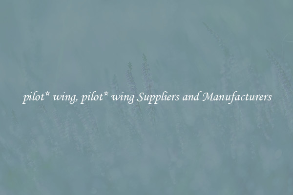 pilot* wing, pilot* wing Suppliers and Manufacturers