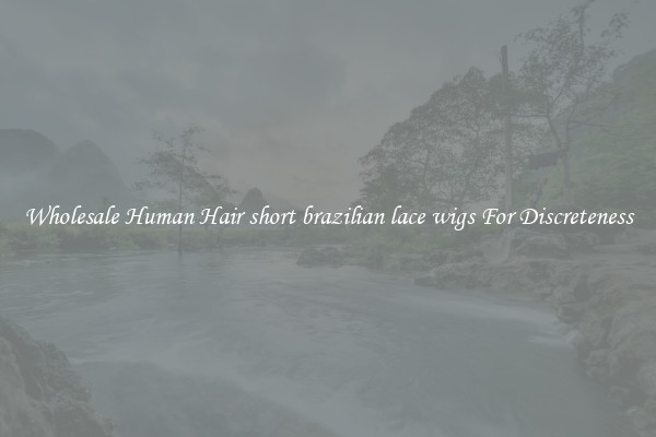Wholesale Human Hair short brazilian lace wigs For Discreteness