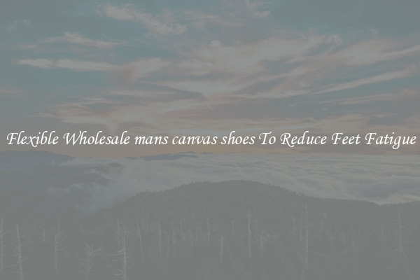 Flexible Wholesale mans canvas shoes To Reduce Feet Fatigue