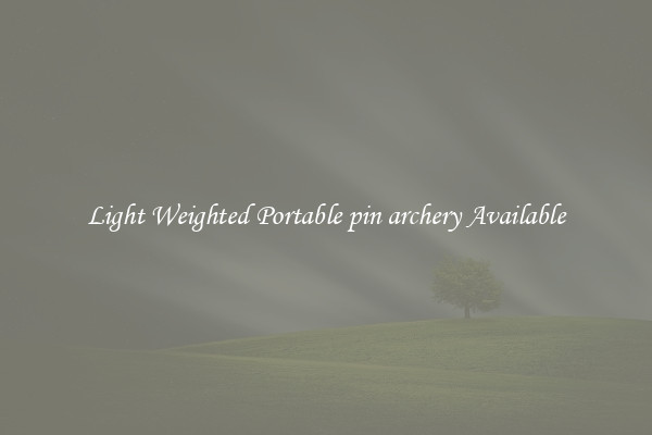 Light Weighted Portable pin archery Available