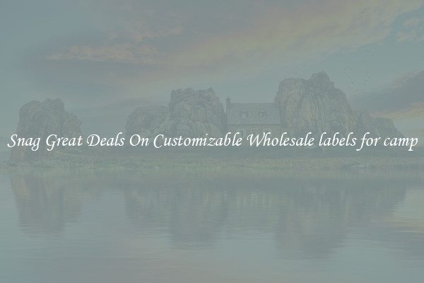 Snag Great Deals On Customizable Wholesale labels for camp