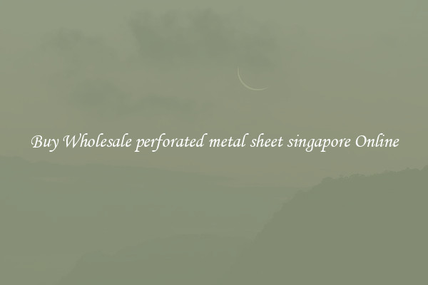 Buy Wholesale perforated metal sheet singapore Online