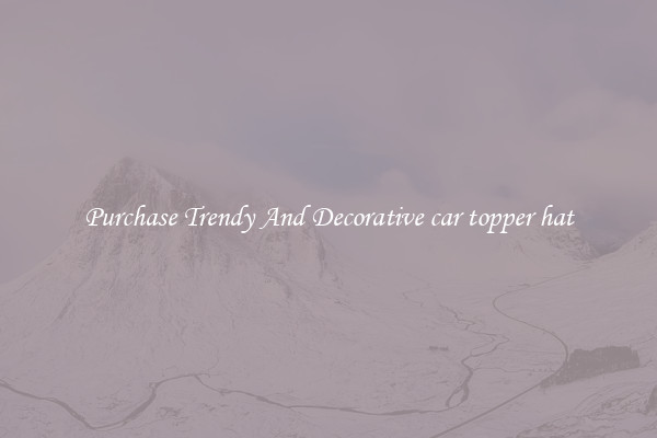 Purchase Trendy And Decorative car topper hat