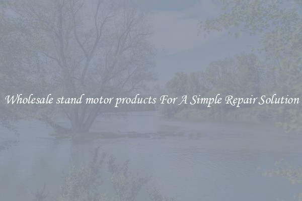 Wholesale stand motor products For A Simple Repair Solution