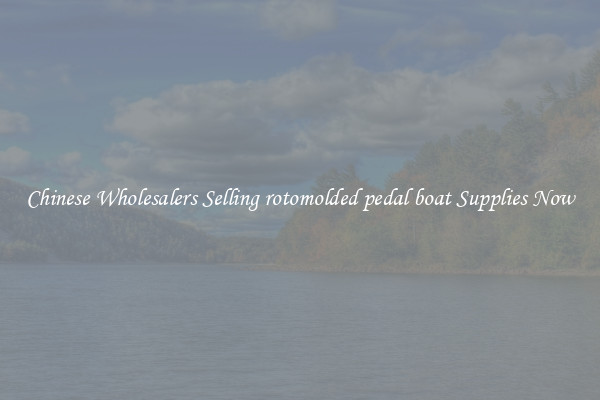 Chinese Wholesalers Selling rotomolded pedal boat Supplies Now