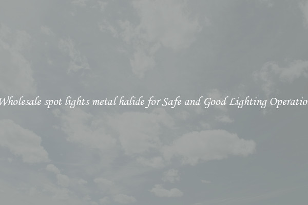Wholesale spot lights metal halide for Safe and Good Lighting Operation
