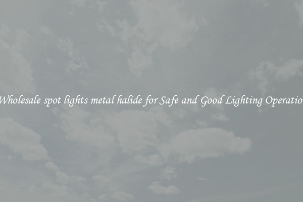 Wholesale spot lights metal halide for Safe and Good Lighting Operation