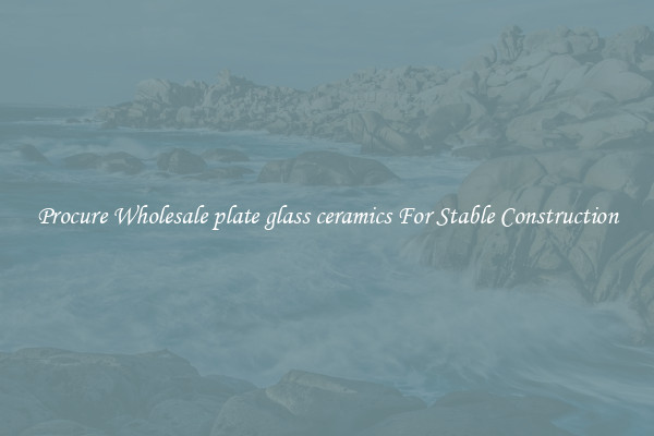 Procure Wholesale plate glass ceramics For Stable Construction